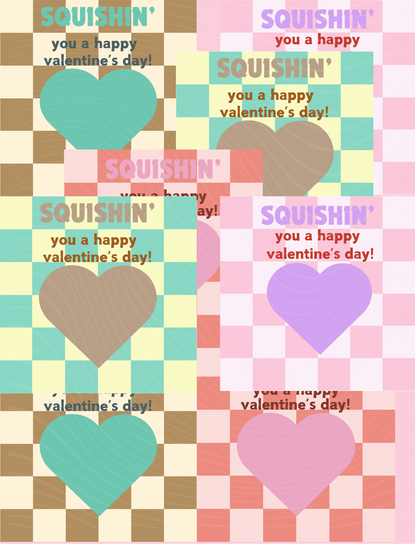 Valentine Squishes Template