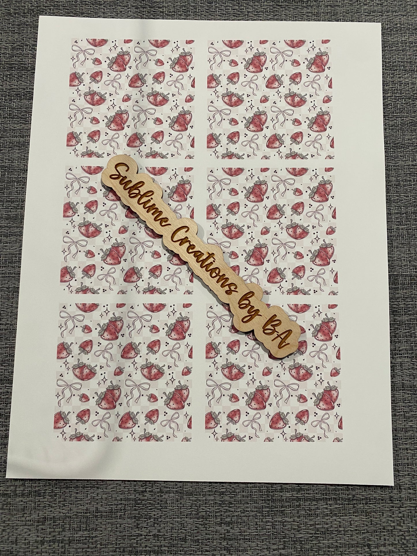 Strawberry Season Sublimation Transfer Sheet
