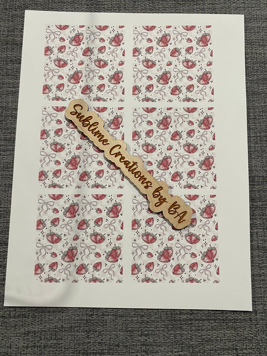 Strawberry Season Sublimation Transfer Sheet