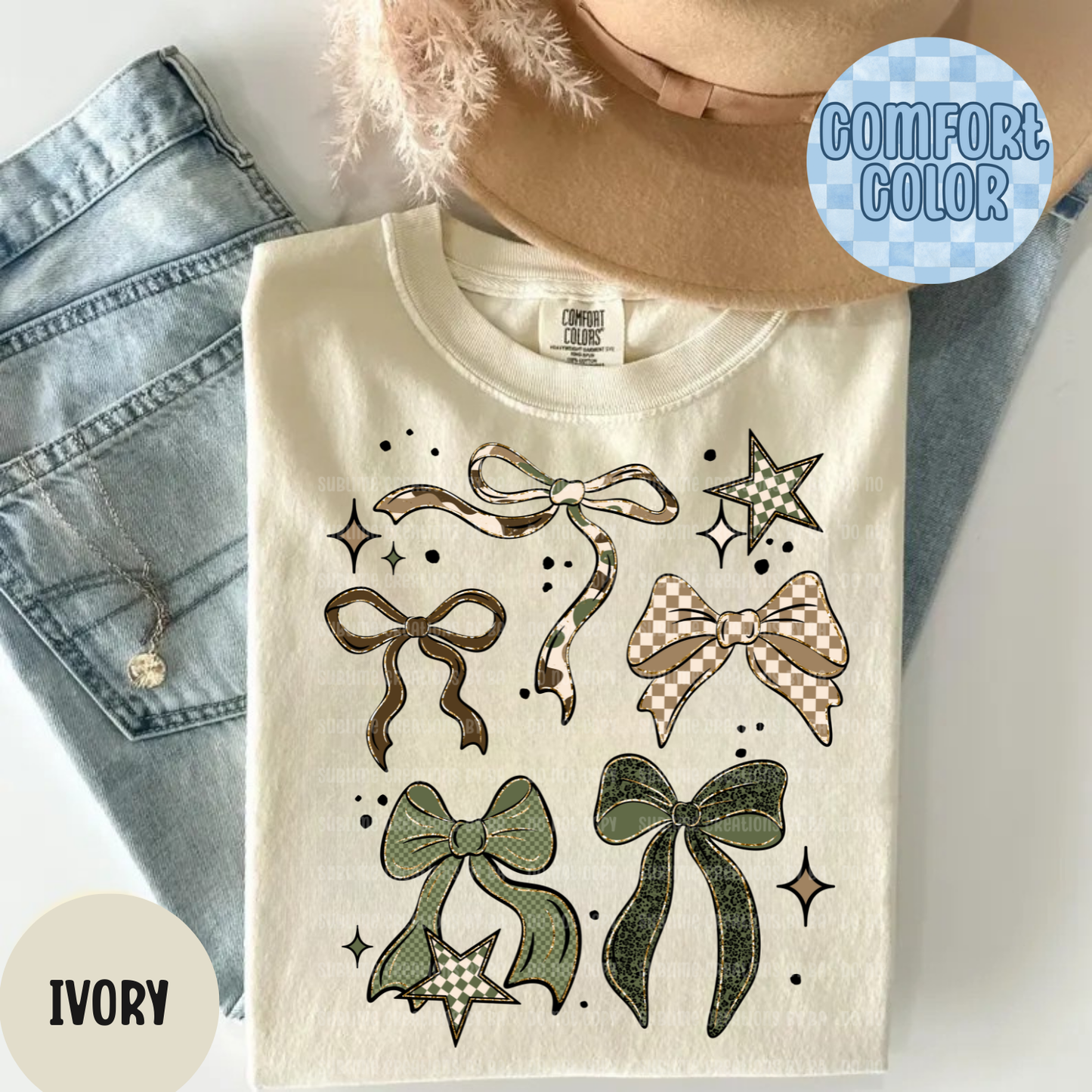 Camo and Bows Shirt Adult Shirt