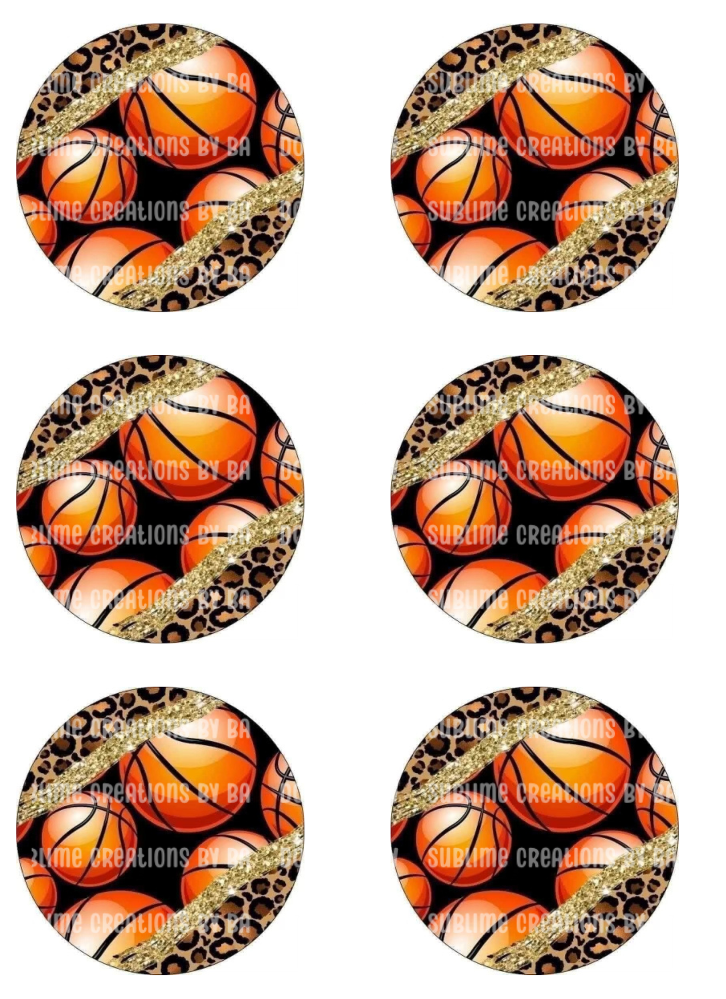 Leopard Basketball Sublimation Transfer Sheet