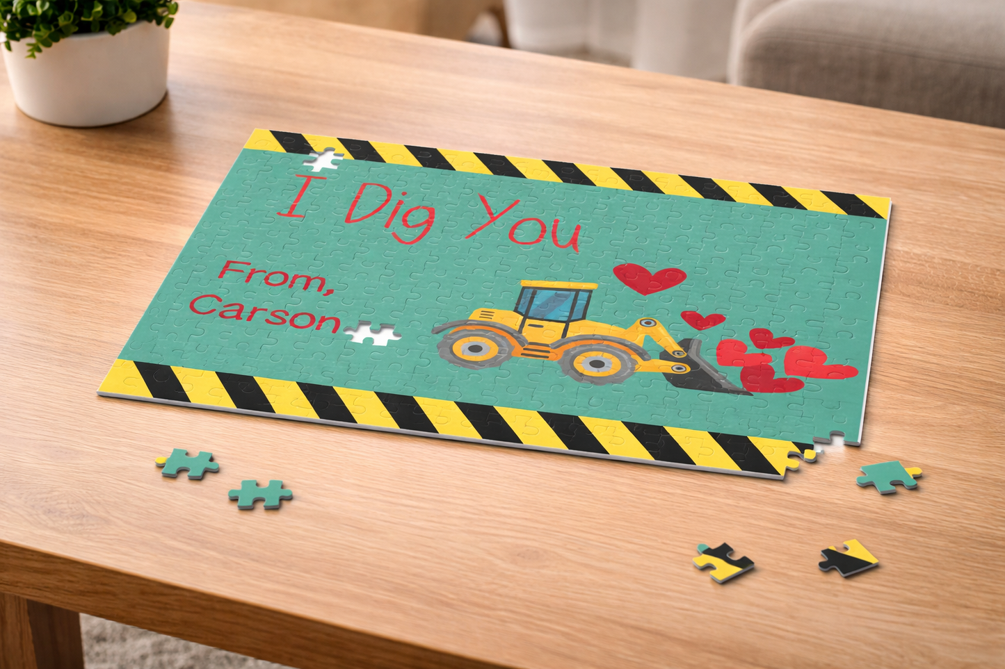 I Dig You Valentine Personalized Puzzle