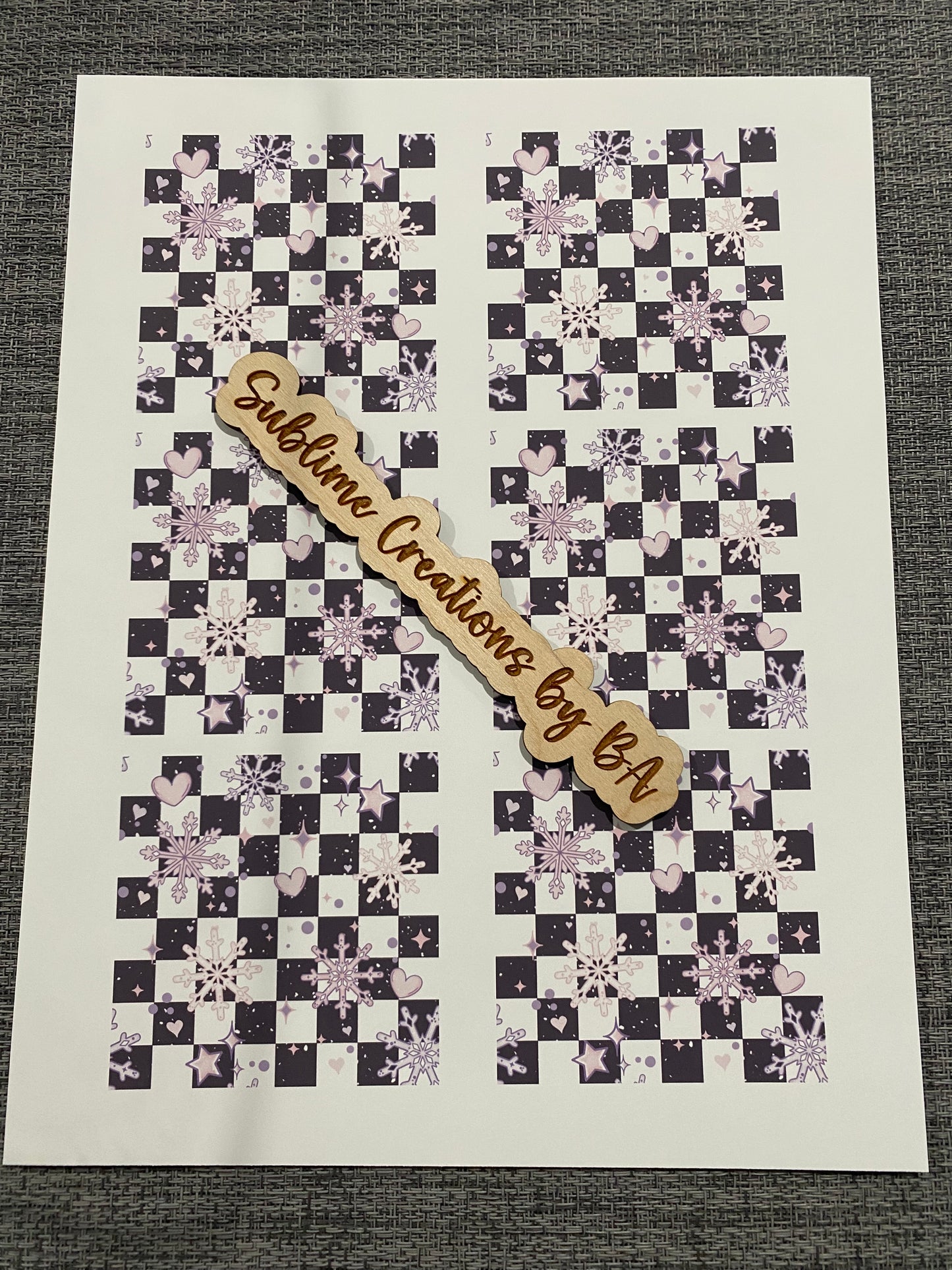 Snowflake Sublimation Transfer Sheet