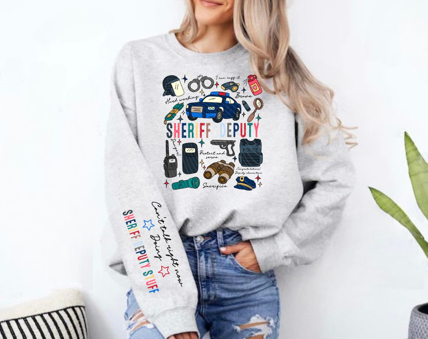Sheriff Deputy Doodle Occupational Sweatshirt