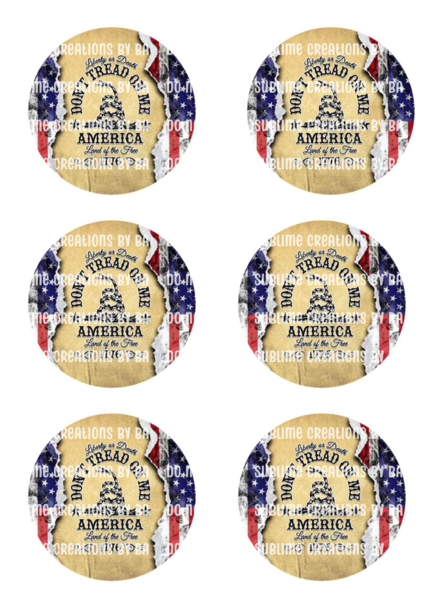 “Don’t Tread on Me” Sublimation Transfer Sheet