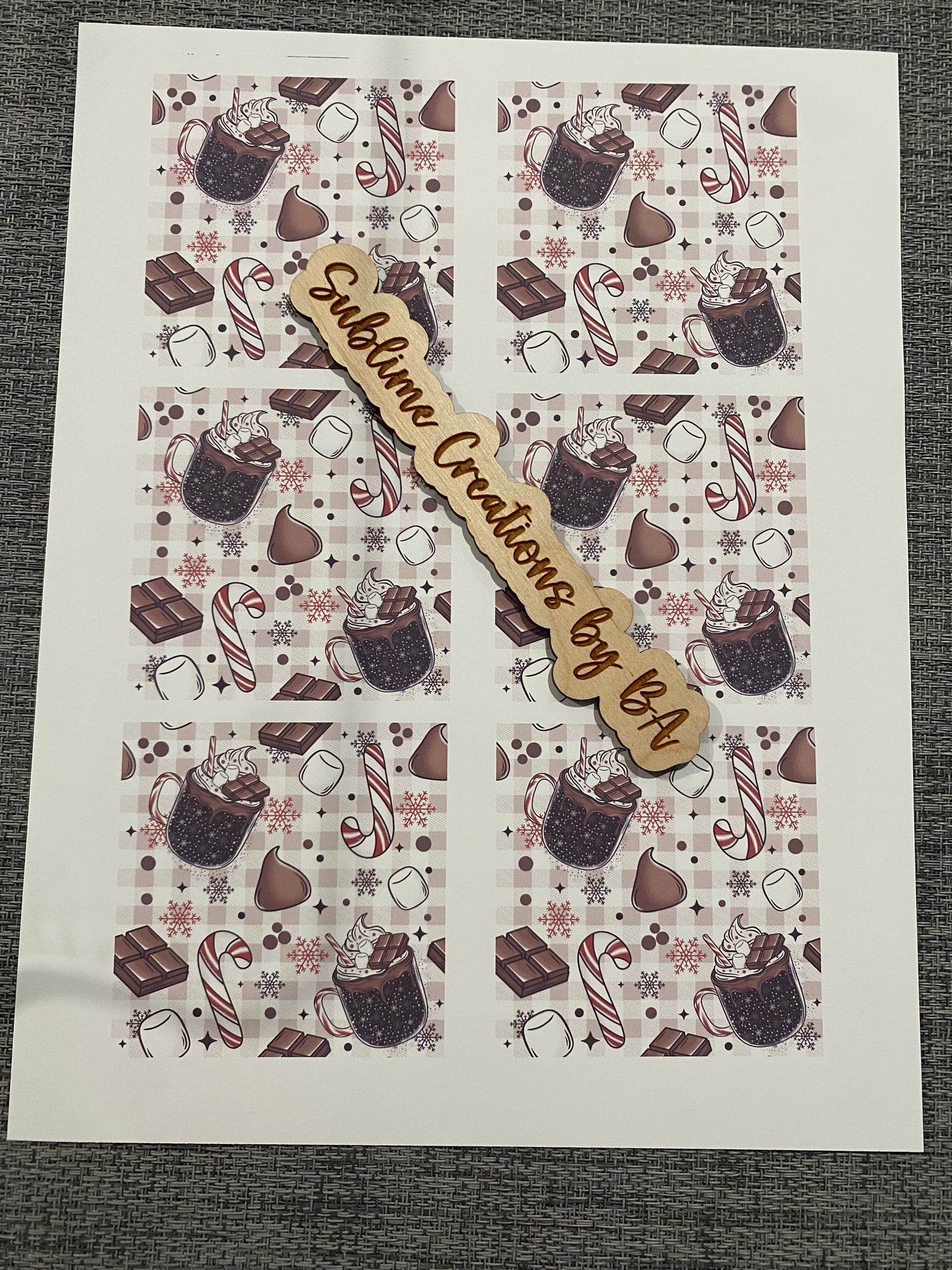 Hot Cocoa Weather Sublimation Transfer Sheet