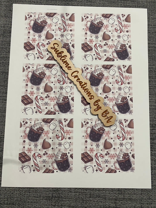 Hot Cocoa Weather Sublimation Transfer Sheet