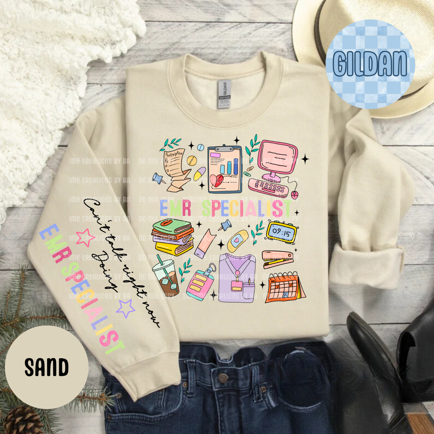 EMR Specialists Doodle Occupation Sweatshirt