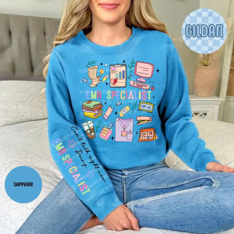 EMR Specialists Doodle Occupation Sweatshirt