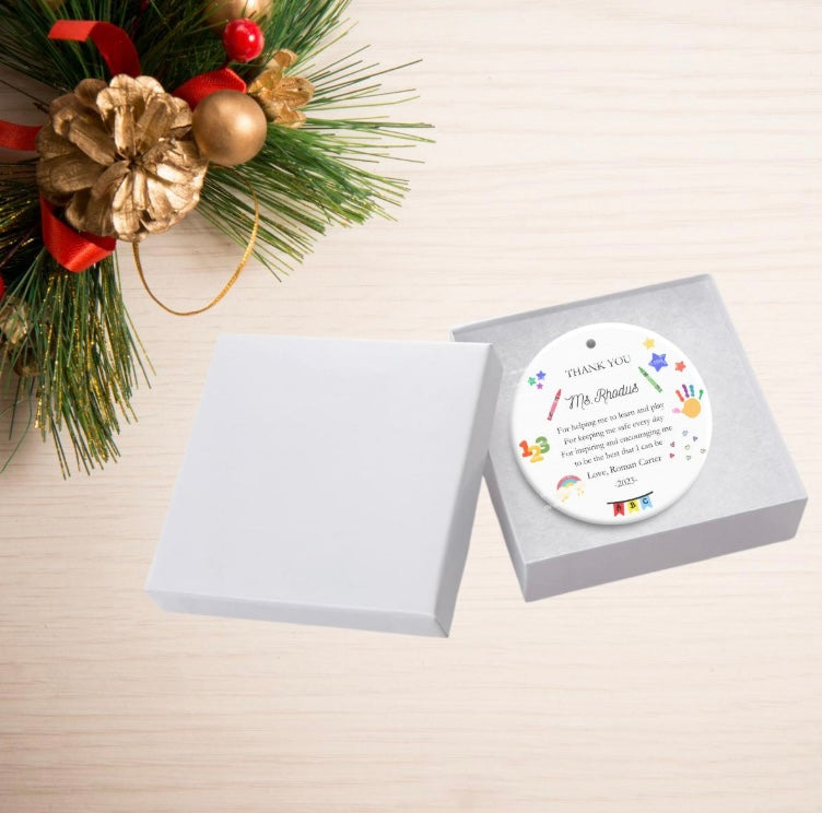 Custom Teacher Christmas Ornament
