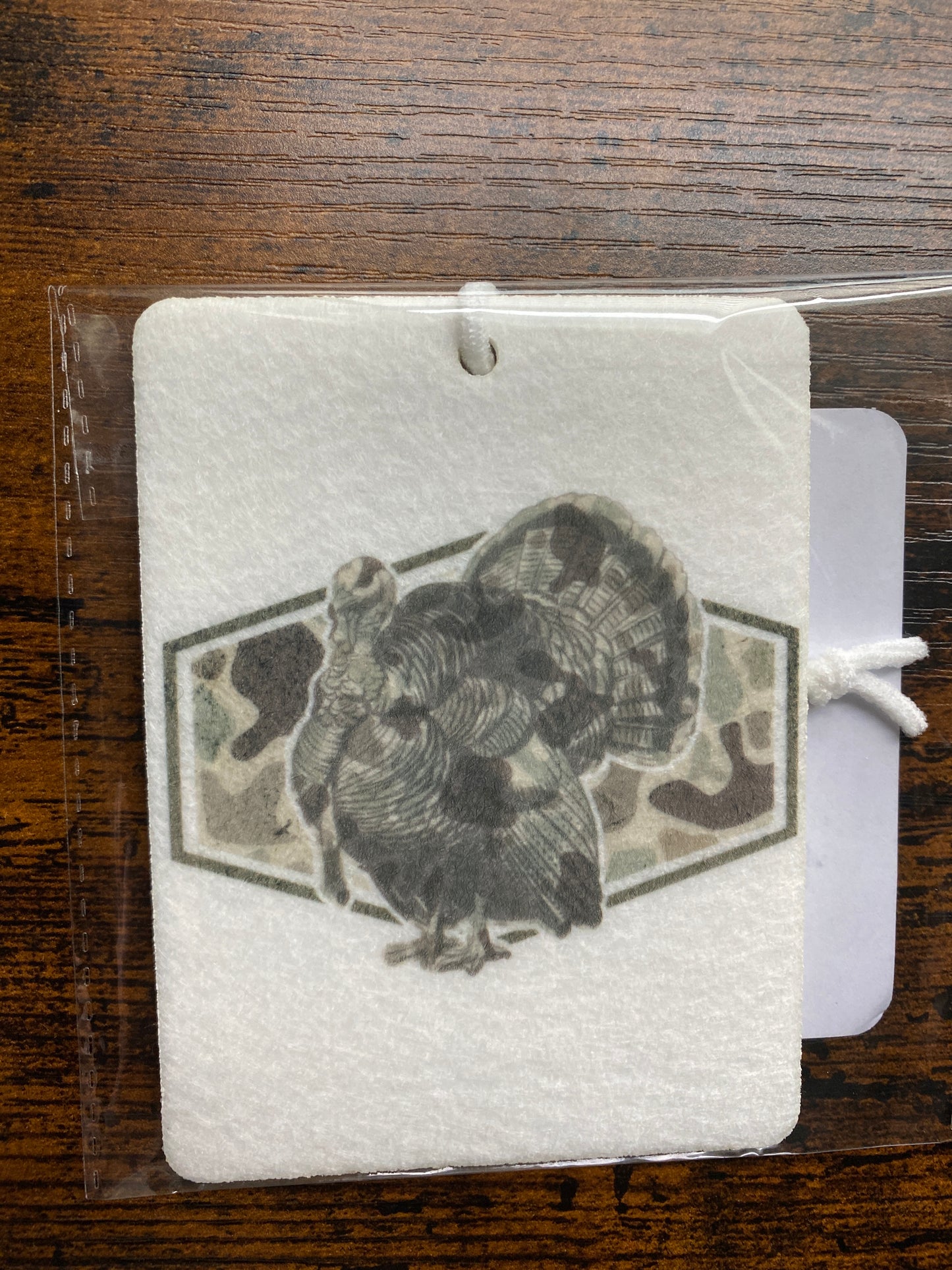 Camo Turkey Camp Hunting Felt Freshie