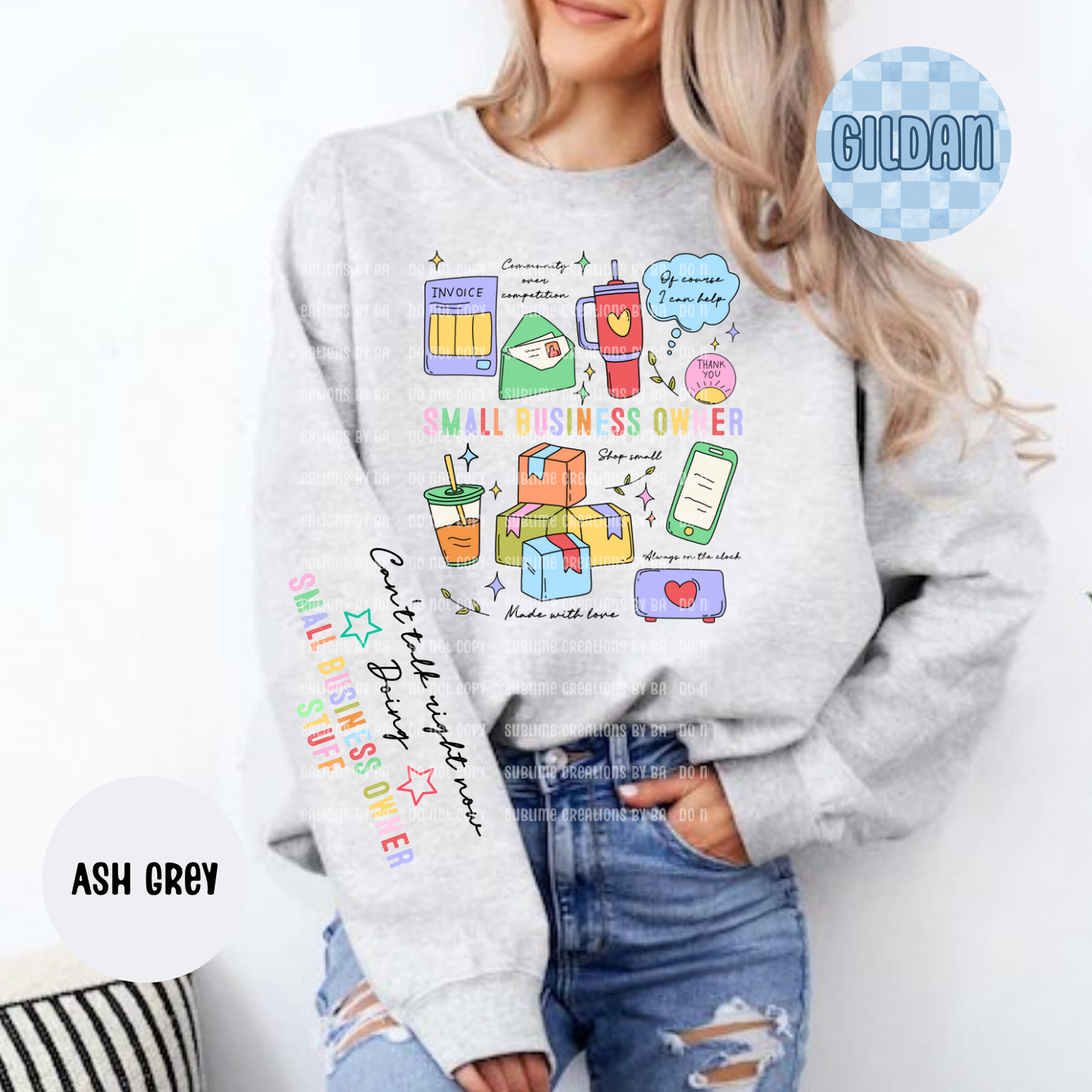 Small Business Owner Doodle Occupational Sweatshirt