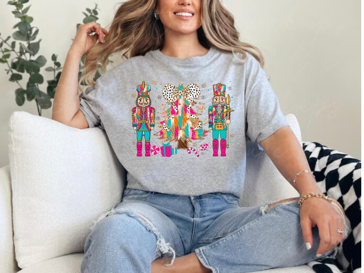 Nutcracker Christmas Brushstroke Tee