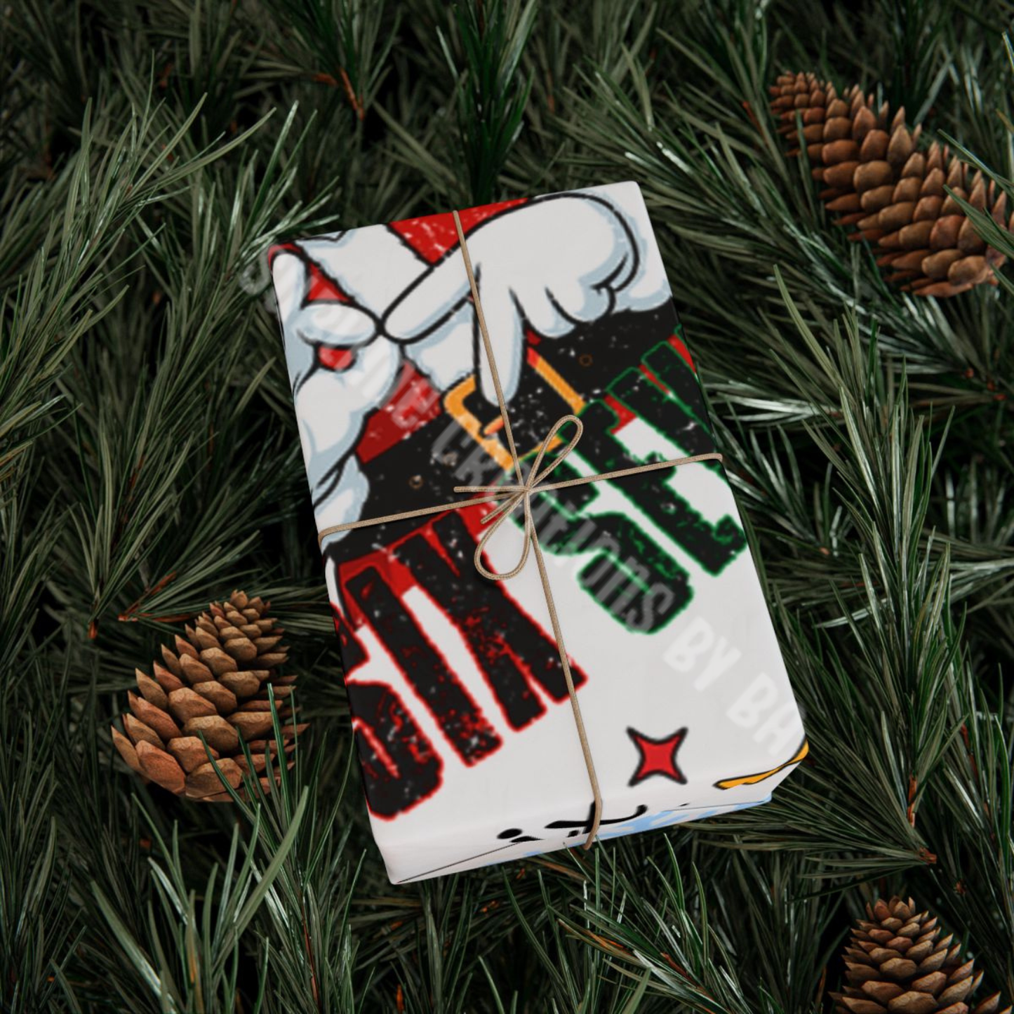 Santa & Number 67 Festive Wrapping Paper