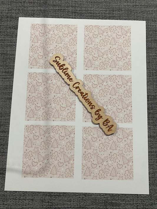 Christmas Cookie Sublimation Transfer Sheet