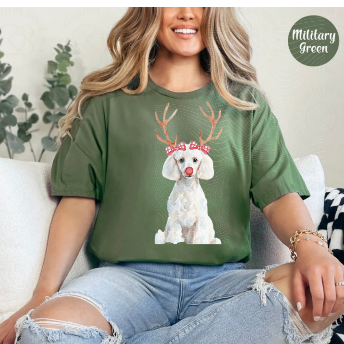 Watercolor Dogs Christmas Tees