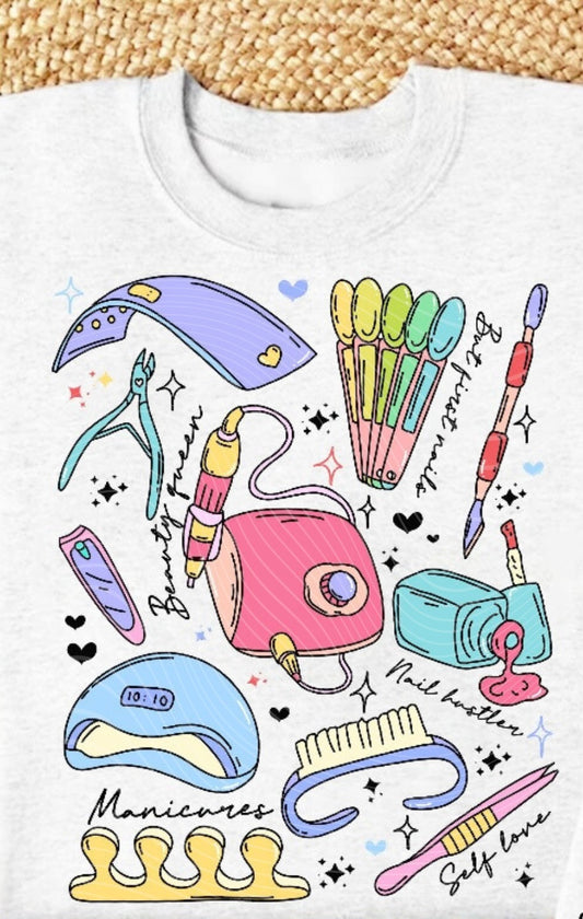 Nail Tech Doodle Tee