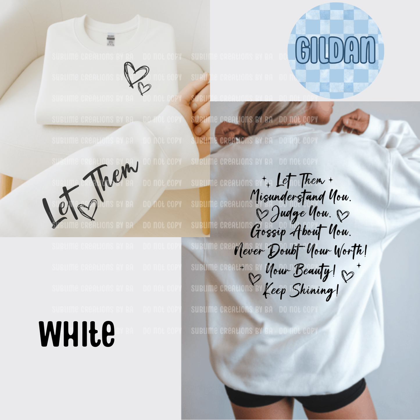 Let Them Sweatshirt with Sleeve Print