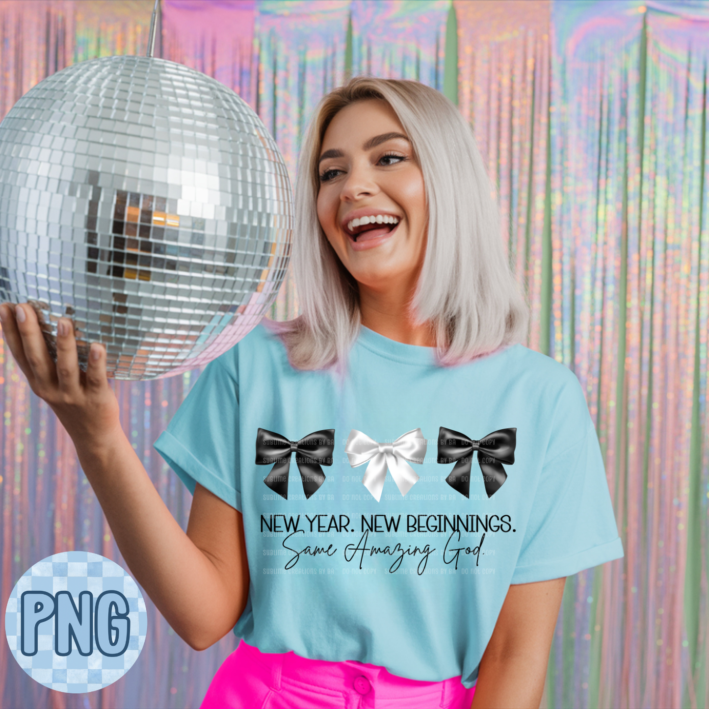 New Year New Beginnings Same Amazing God PNG Digital File ONLY