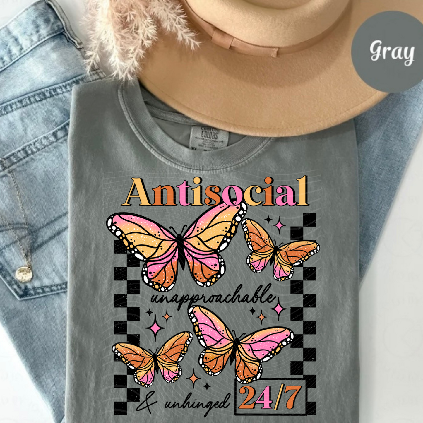 Antisocial Butterfly DTF Print Only