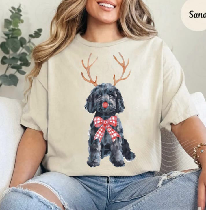 Watercolor Dogs Christmas Tees