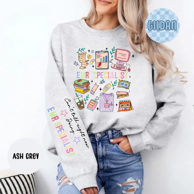 EMR Specialists Doodle Occupation Sweatshirt