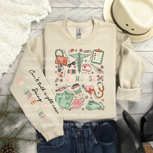 ER Nurse Doodle Sweatshirt