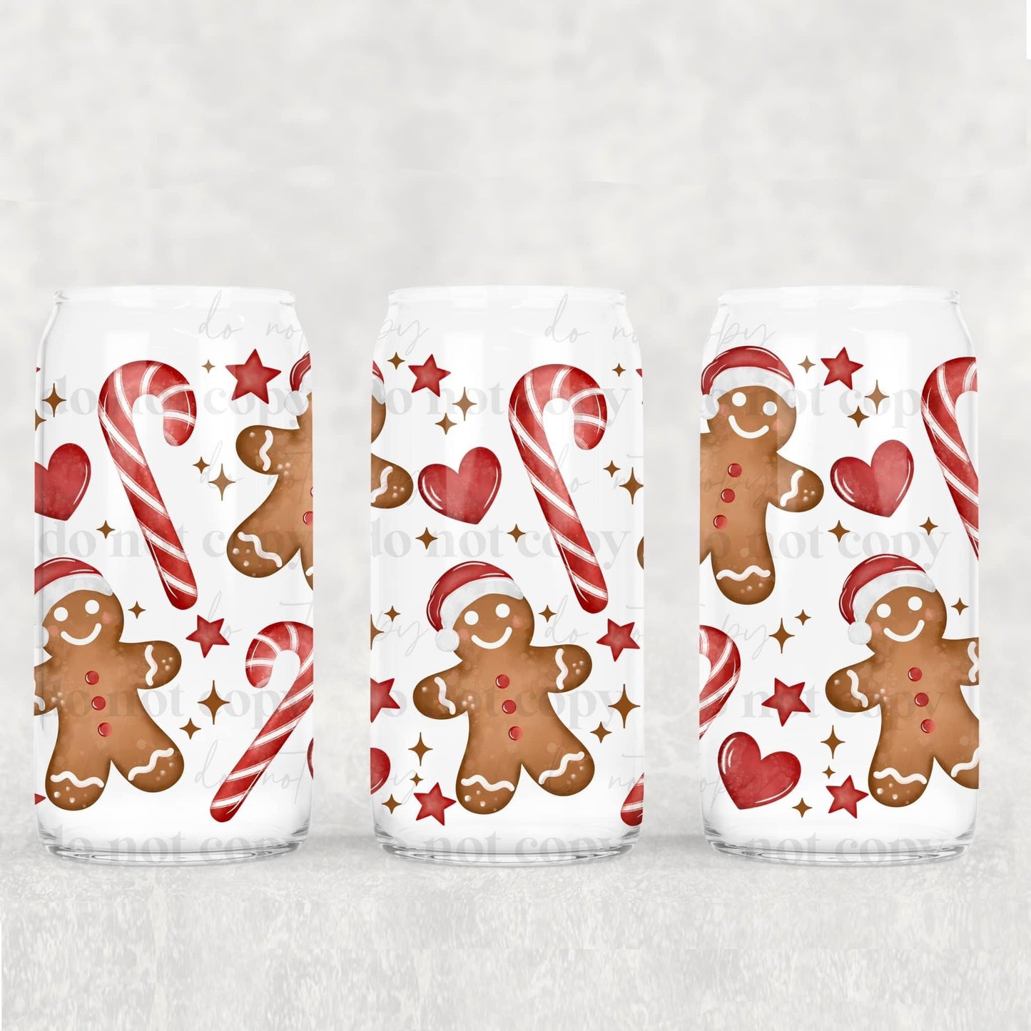 Winter/Christmas Frosted Libbey Cups