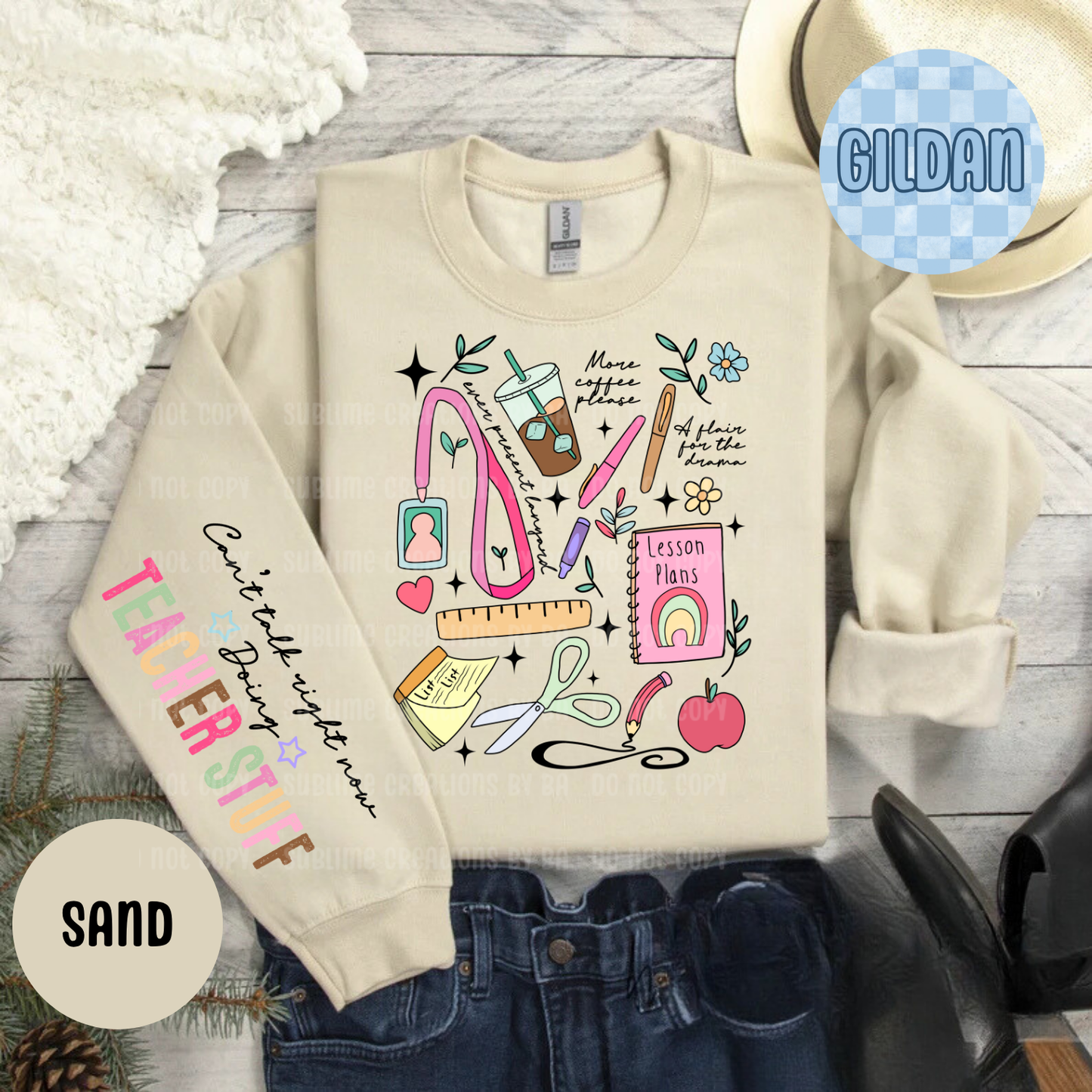 Teacher Doodle Occupational Sweatshirt