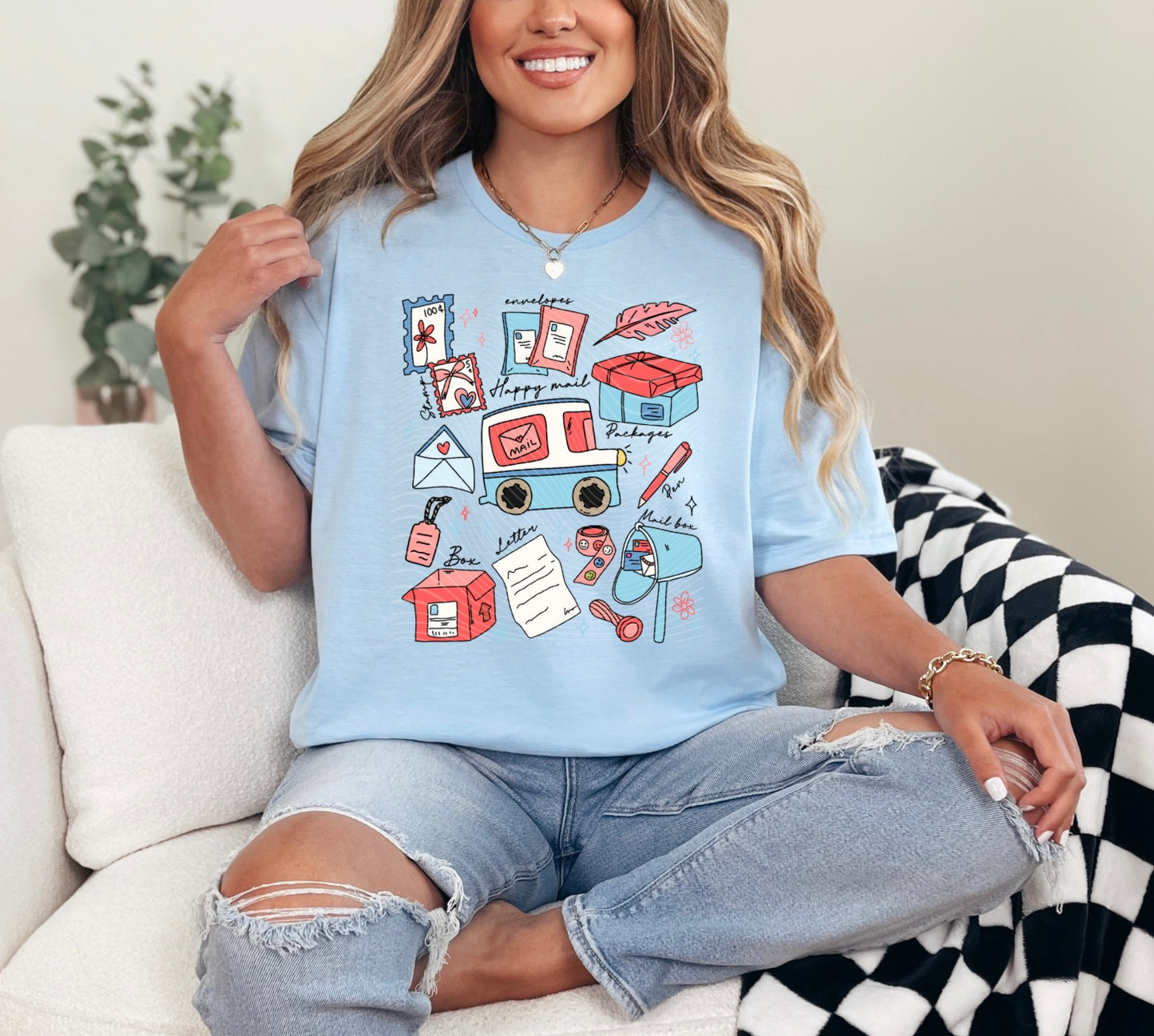 Postal Carrier Doodle Occupational Tee