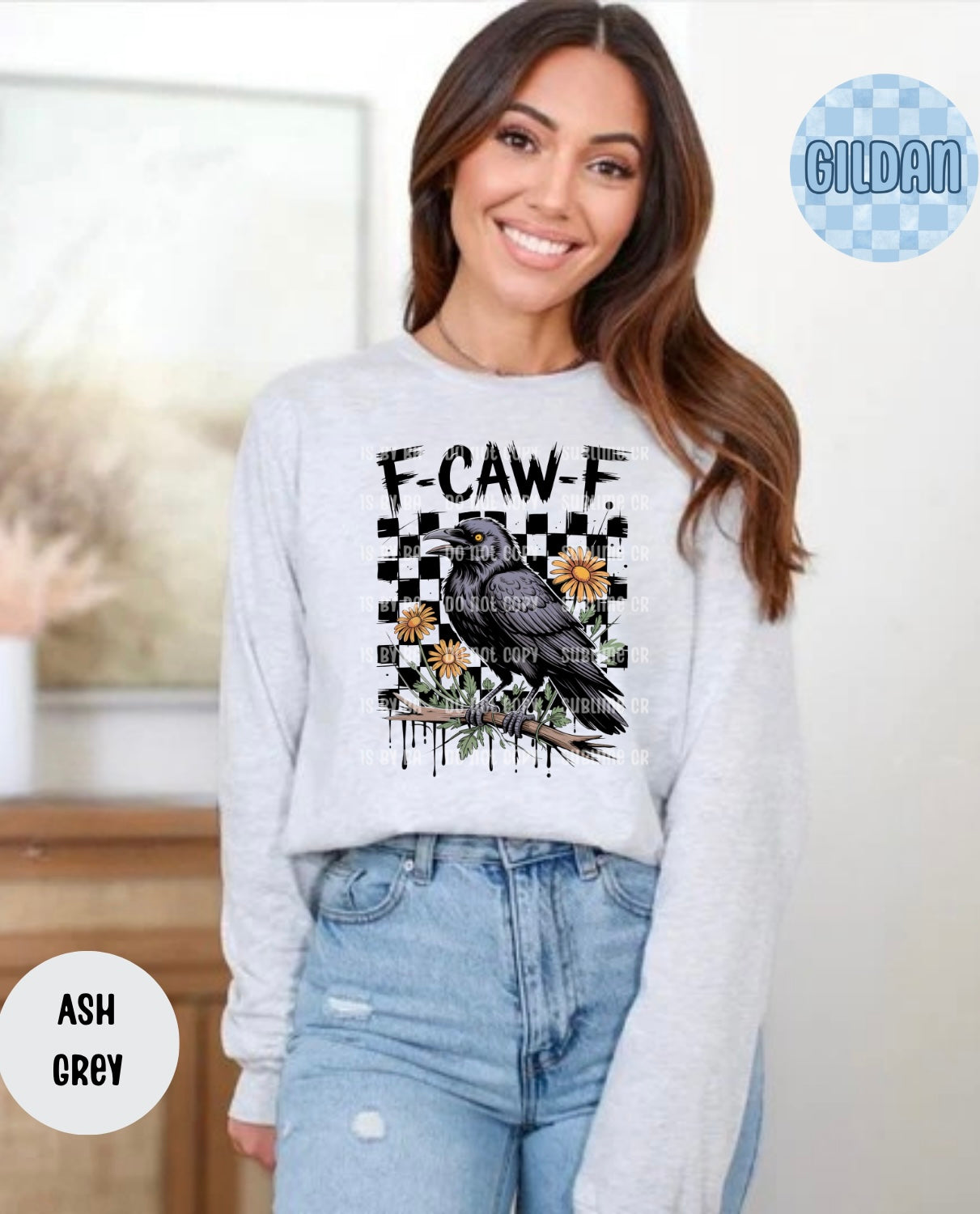 F•Caw•F Funny Crow Shirt, Black Crow Unisex