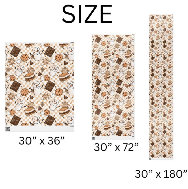 Festive Wrapping Paper- Snowman S'mores