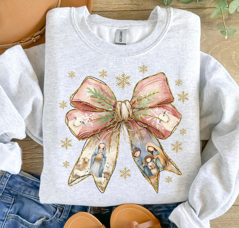 Coquette Nativity Scene Sweatshirts