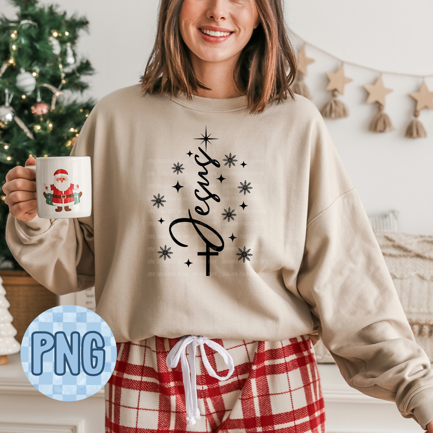 Jesus Christmas Tree PNG Digital File ONLY