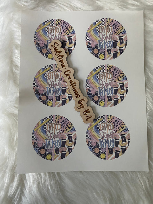 Coffee, Teach, Repeat Sublimation Transfer Sheet