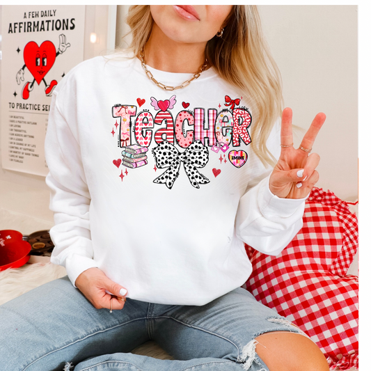 Valentine Teacher DTF Print Only