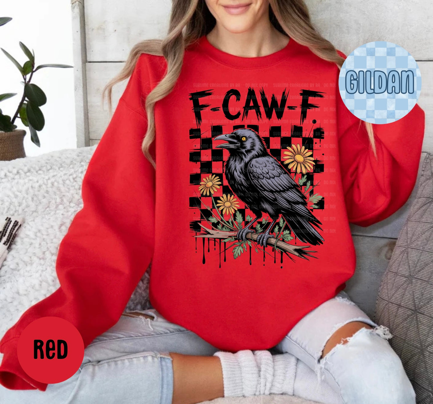 F•Caw•F Funny Crow Shirt, Black Crow Unisex