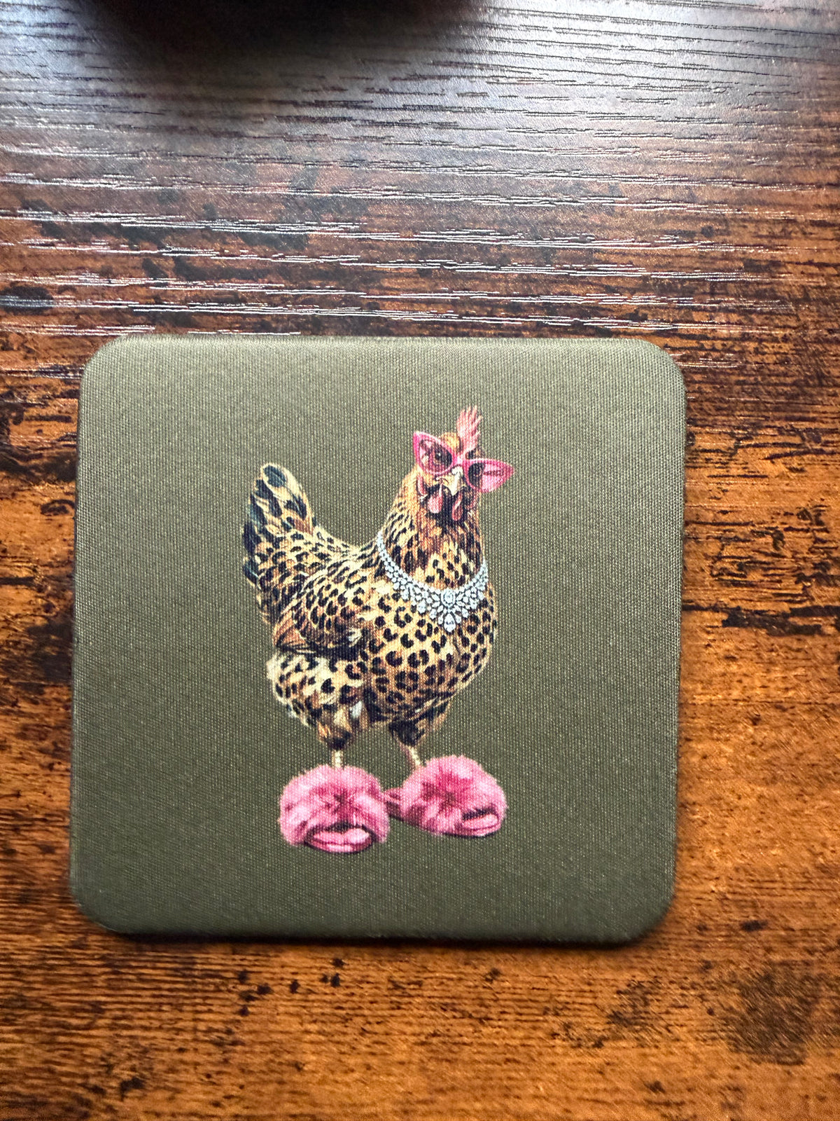 Leopard Chicken Desk Coaster