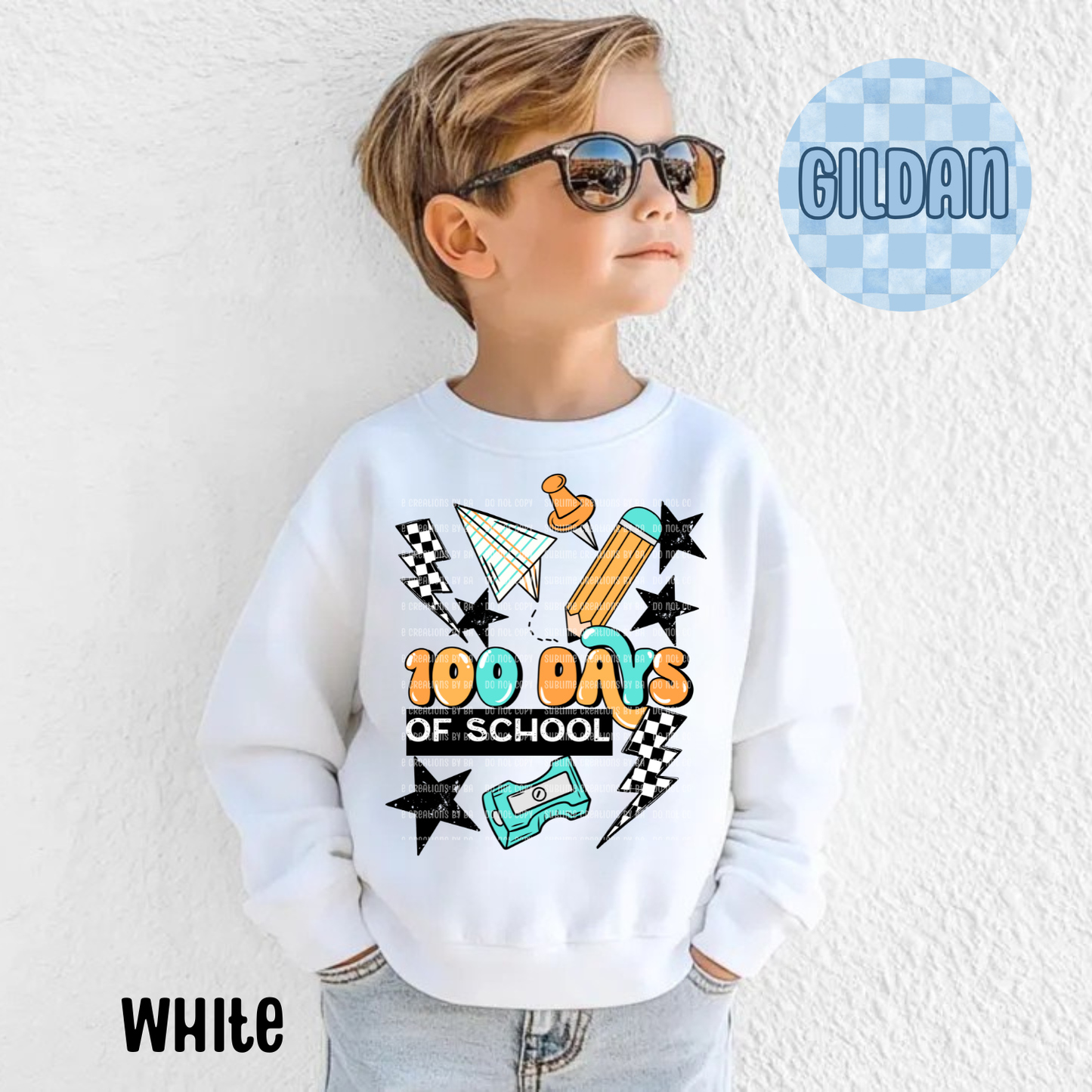 100 Days Boy of School Sweatshirt, Kids 100th Day Tee Youth