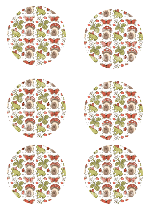 Frog Mushroom Sublimation Transfer Sheet