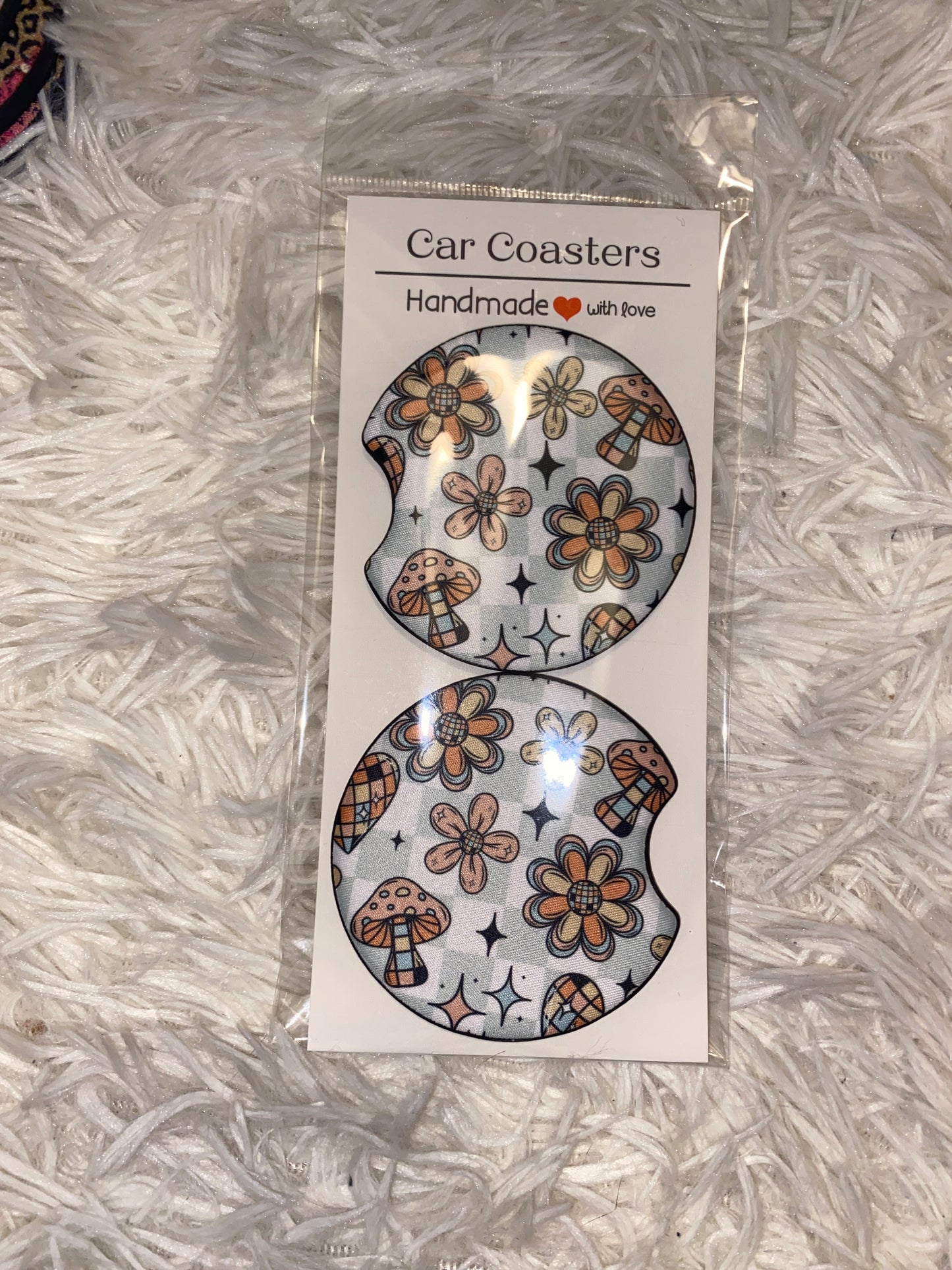 Spread Kindness Print Car Coaster Set