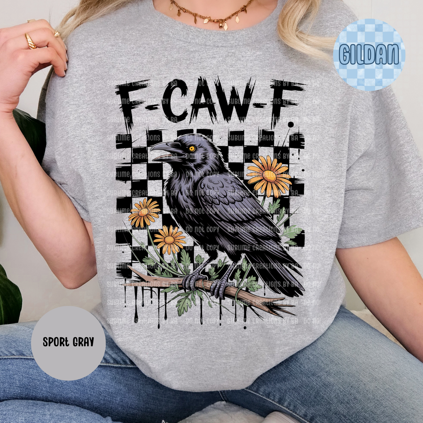 F•Caw•F Funny Crow Shirt, Black Crow Unisex