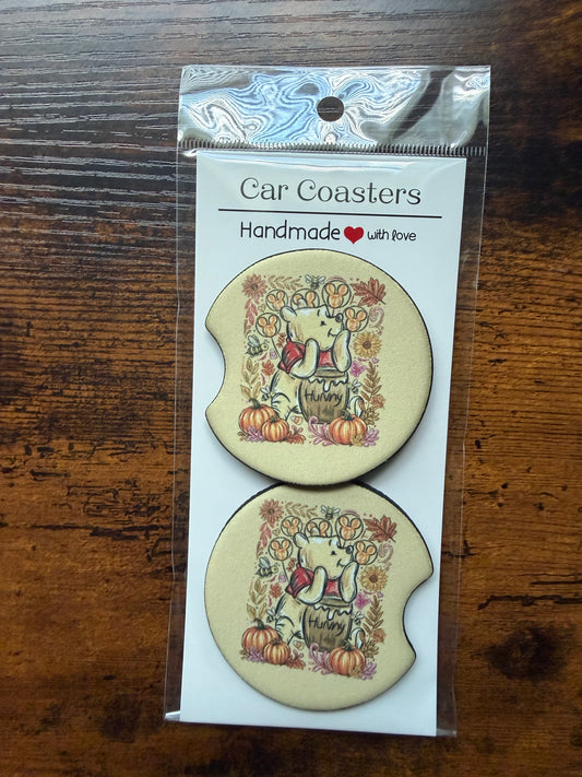 Cute Honey Bear Car Coaster Sets