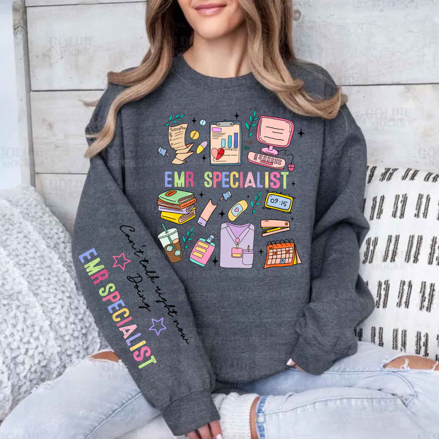 EMR Specialists Doodle Occupation Sweatshirt