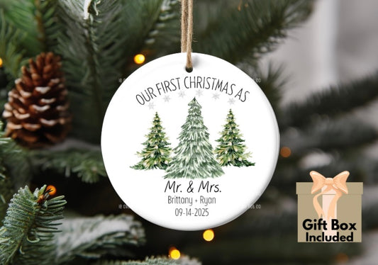 Our First Christmas as Mr. & Mrs 20xx Ornament