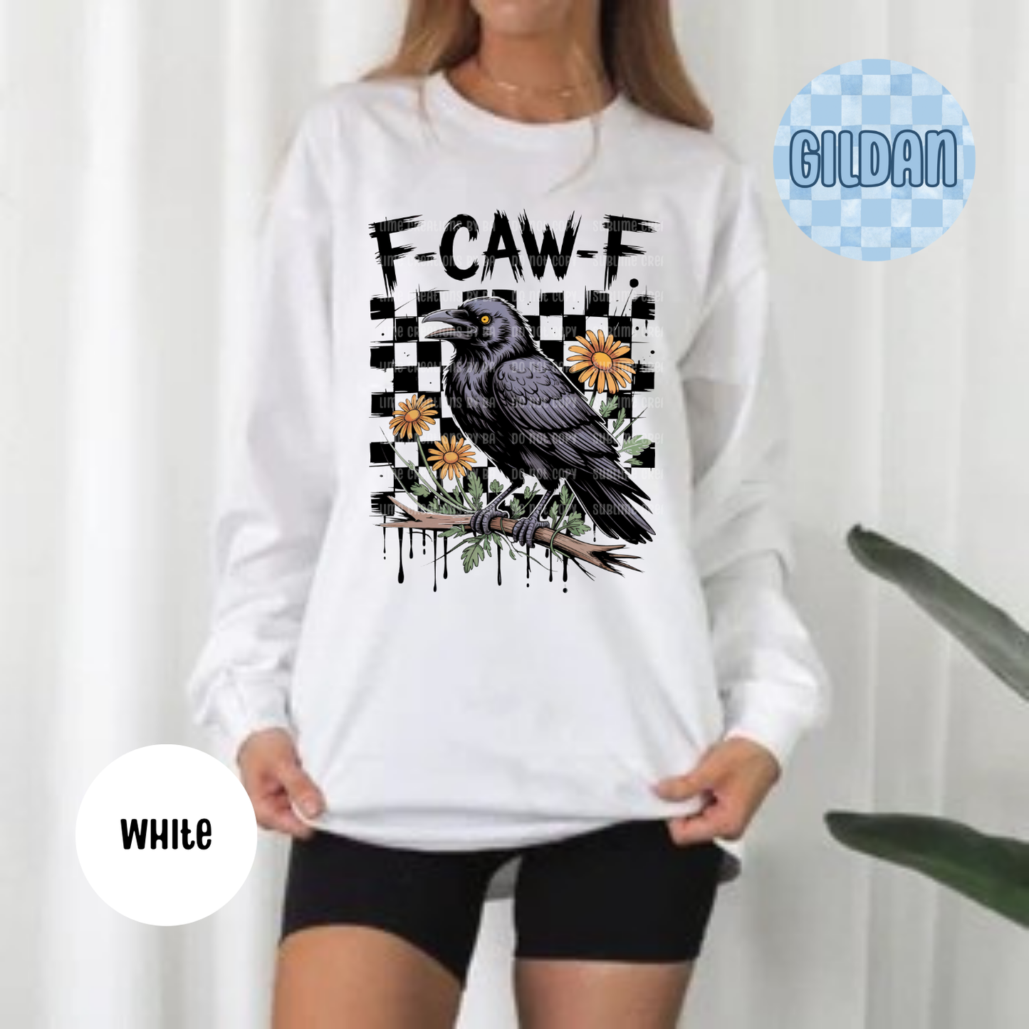 F•Caw•F Funny Crow Shirt, Black Crow Unisex