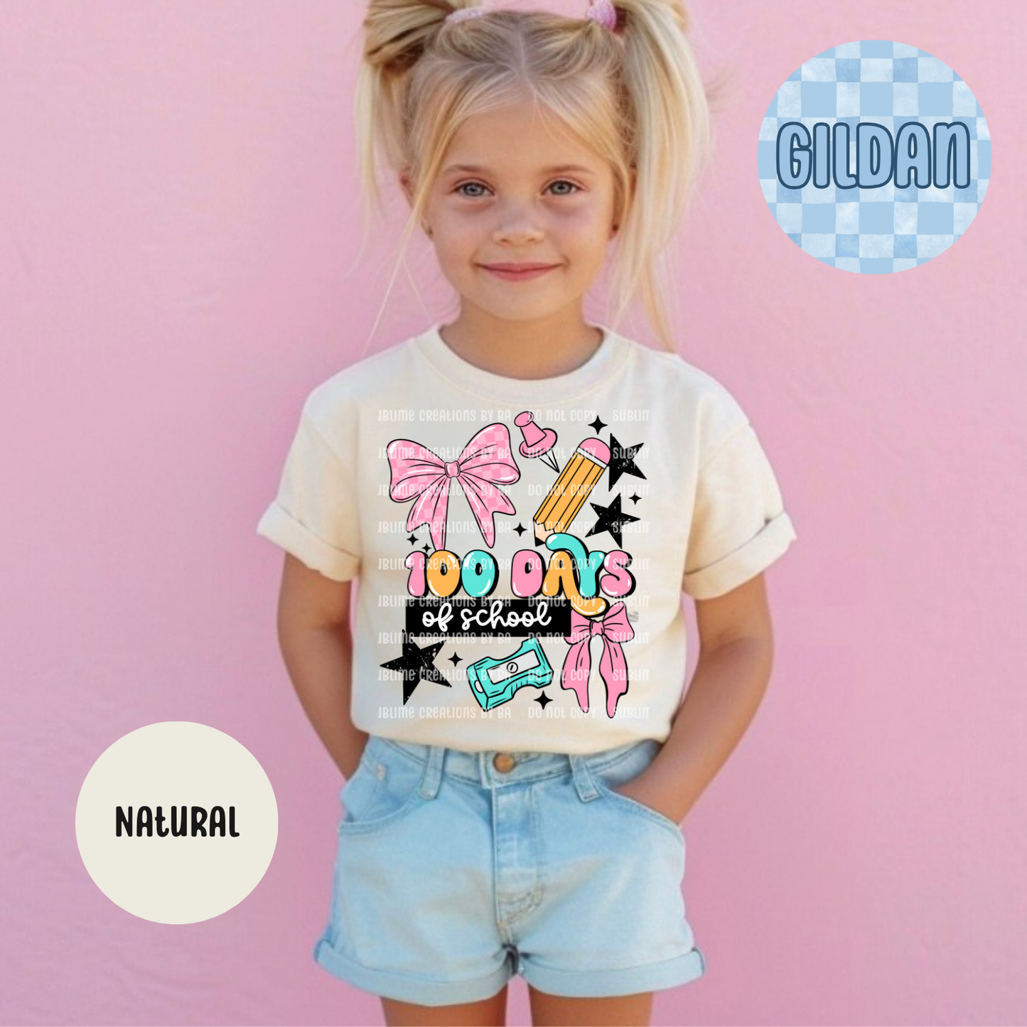 100 Days Girl of School Sweatshirt, Kids 100th Day Tee Youth Sweatshirt