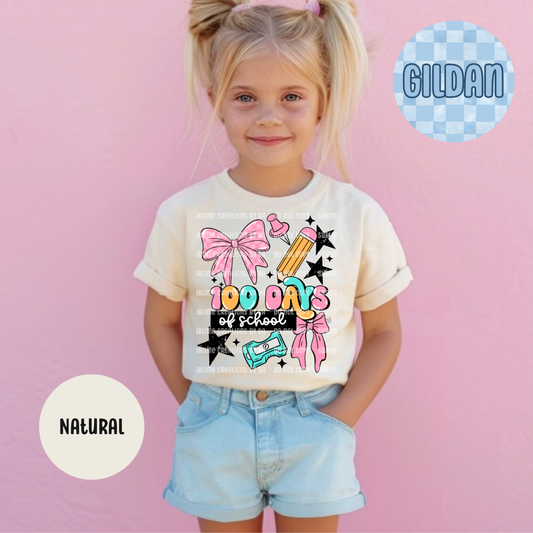 100 Days Girl of School Sweatshirt, Kids 100th Day Tee Youth Sweatshirt