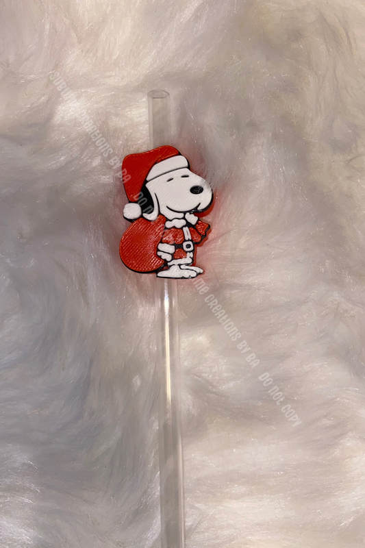 Cute Puppy 3D Straw Topper