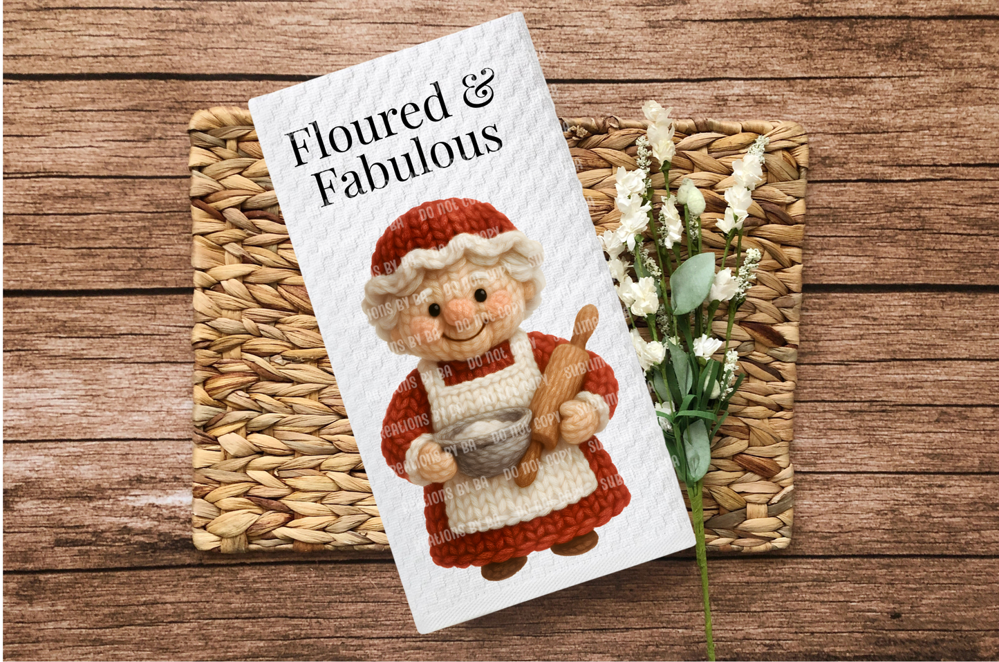 Floured & Fabulous Kitchen Waffle Towel